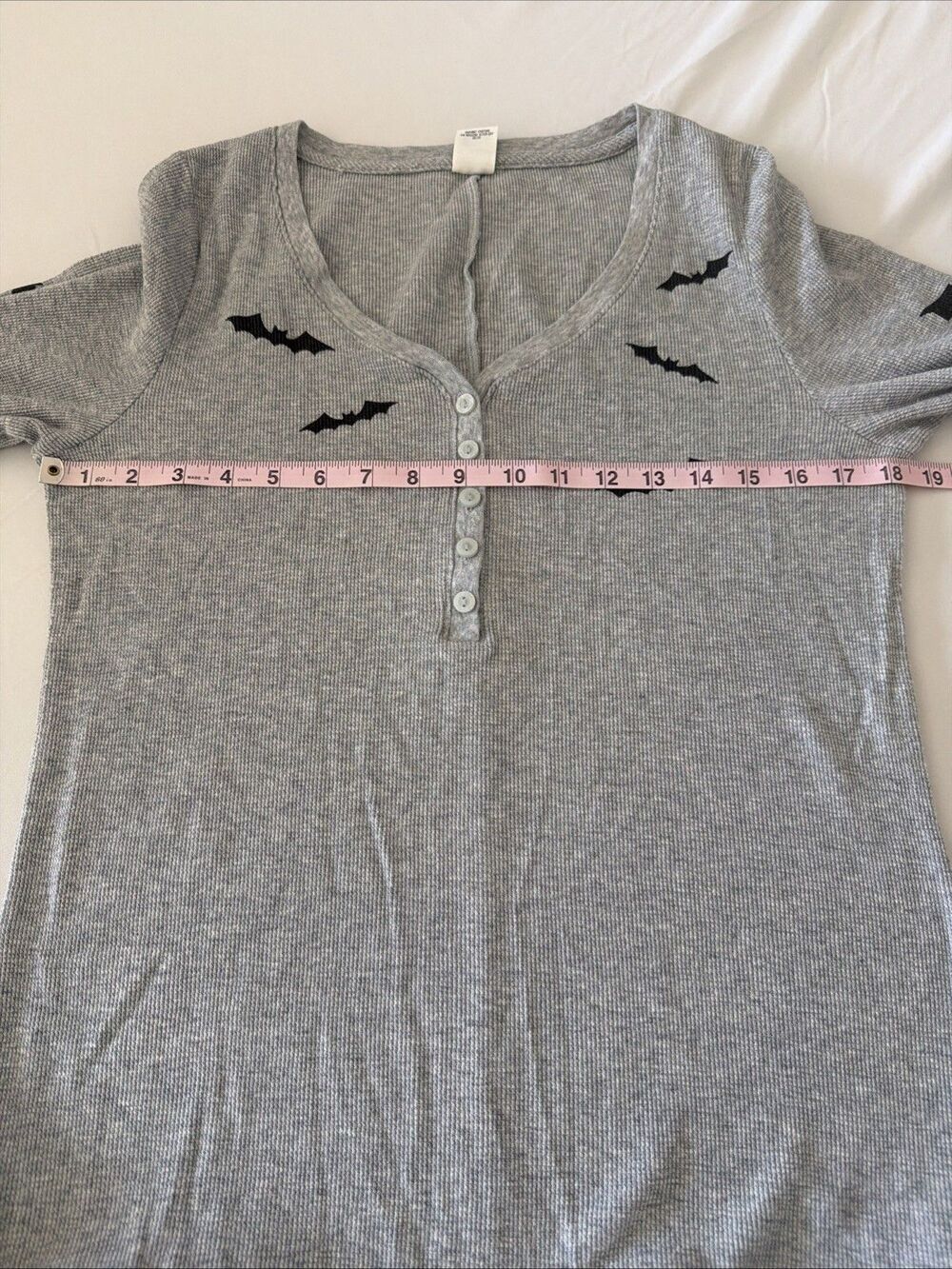 Pink Victoria’s Secret Bats Thermal One Piece XL Spoiled Bat Grey Sexy Halloween - Picture 14 of 16